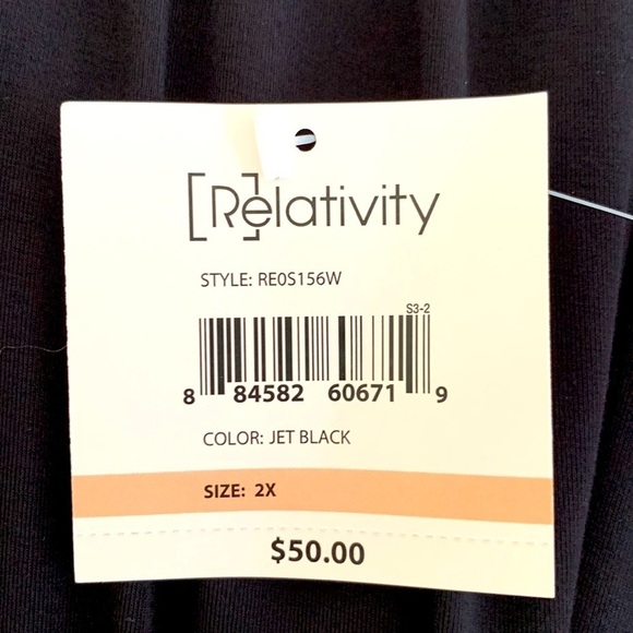 Relativity Black Tank Top with Gold Embellishments. Size 2X. New with tags - Picture 5 of 10